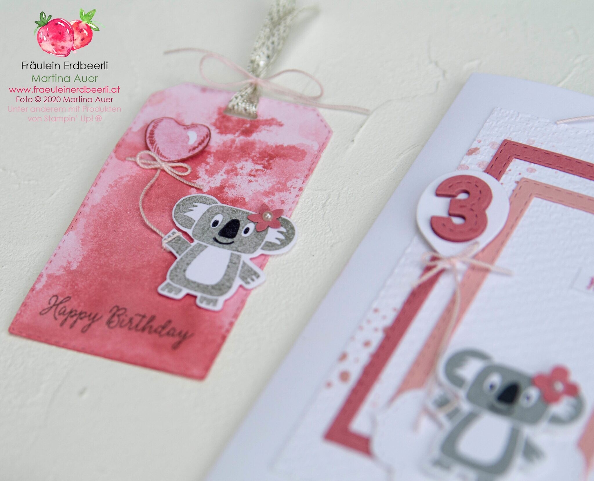 Bonanza Buddies Koala Maedchen Stampin' Up! Anhaenger Tag