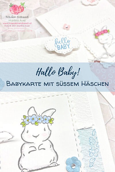 hallo baby pinterest babykarte mit häschen