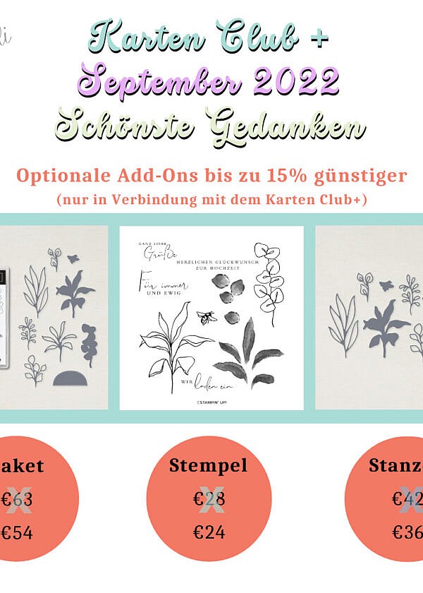 Karten Club Sept. 2022 – Schönste Gedanken by Stampin‘ Up!