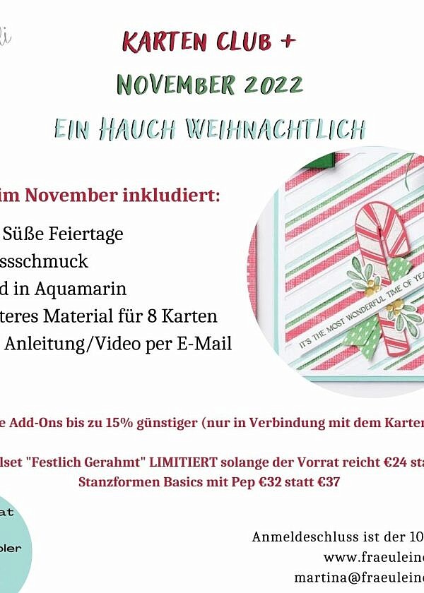 Karten Club November – Ein Hauch Weihnachtlich