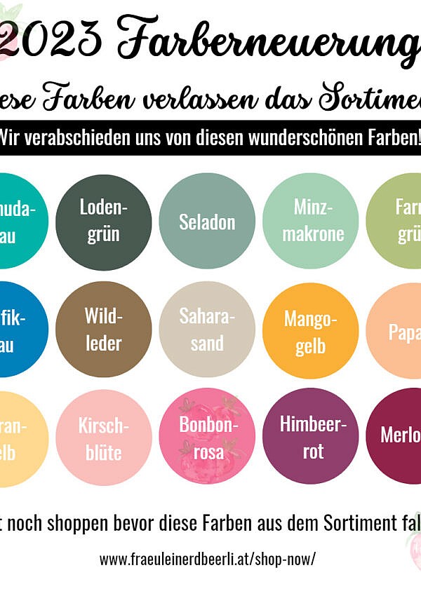 Diese Farben verlassen das Sortiment von Stampin‘ Up!