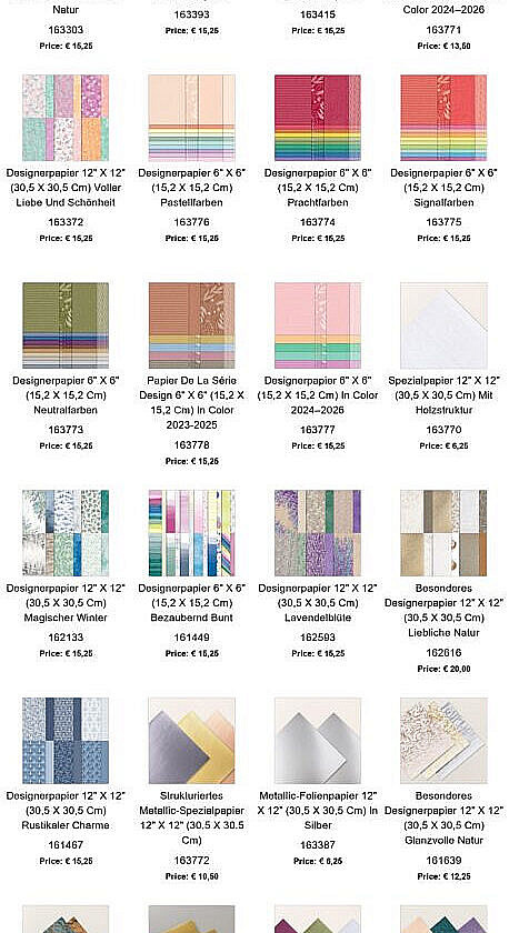 Designerpapiere, Handstanzen & Stanzformen Aktuell