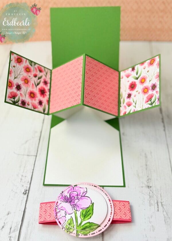 Panel Pop-Up Karte mit Bleibende Blüten